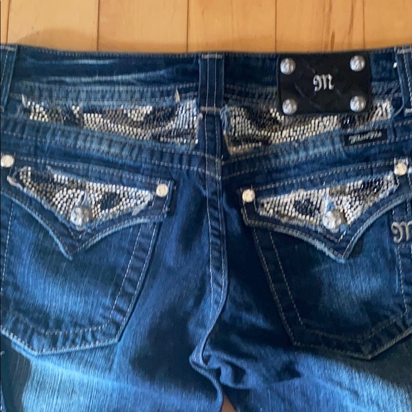 Miss Me Denim - Miss Me Dark Blue Boot Cut Jeans with Silver Details